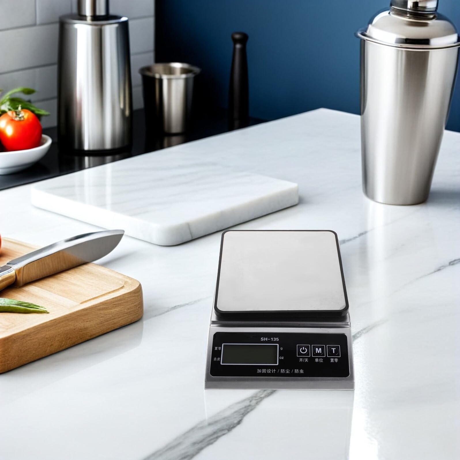 TOYANDONA Báscula Digital de Cocina Multifuncional Alta Precisión Acero Inoxidable para Hornear y Cocinar Portátil y Fácil de Limpiar Modelo sin Batería para Uso Doméstico