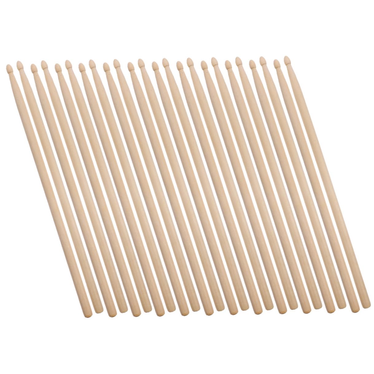 12 pares Baquetas de Madera para Batería Equilibrio Ergonómico Punta Redonda para Mayor Control Estándar Versátil para Práctica Bandas Escolares Batería