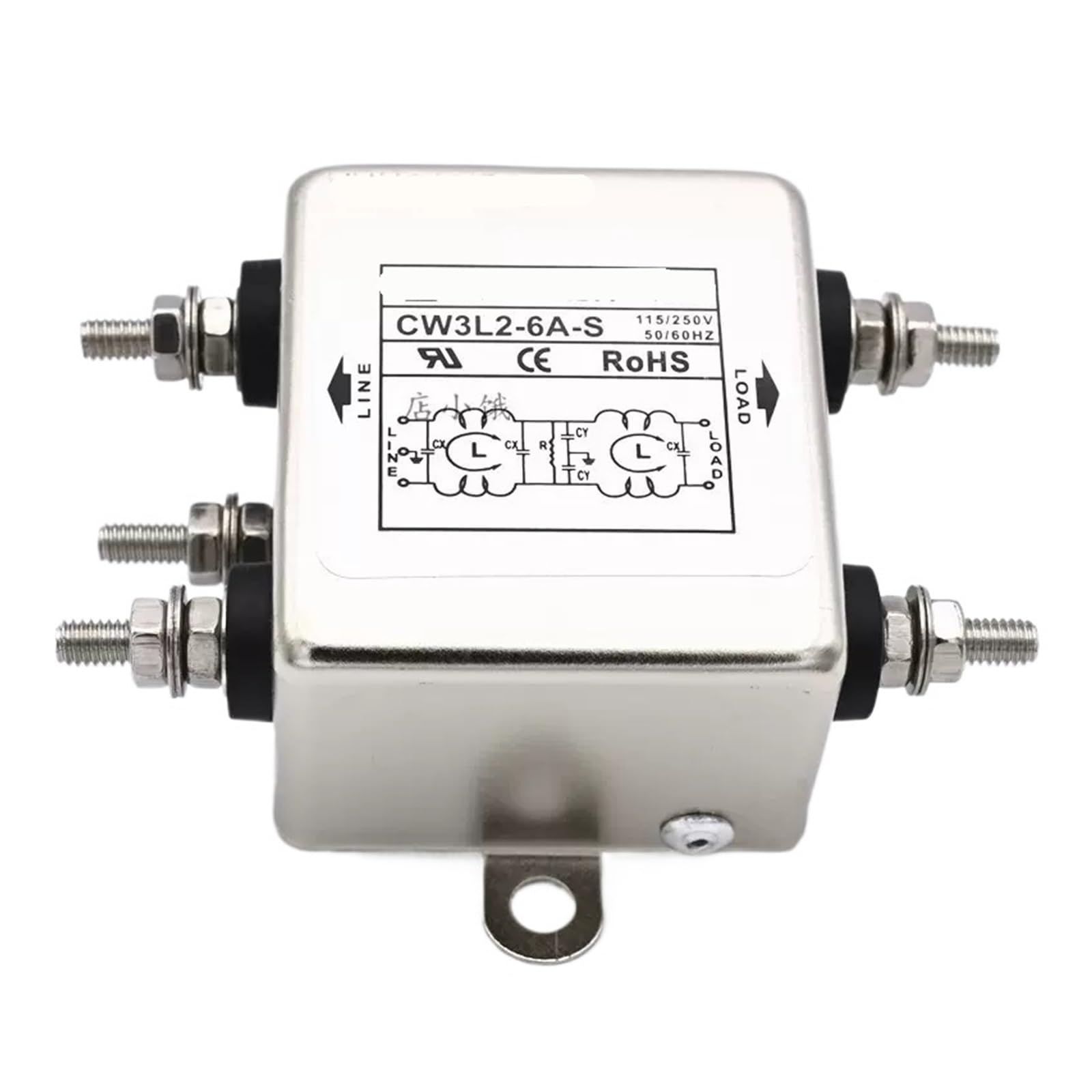Filtre secteur AC monophasé CW3L2-6A-S éliminateur de bruit pour home cinéma et studio 220V