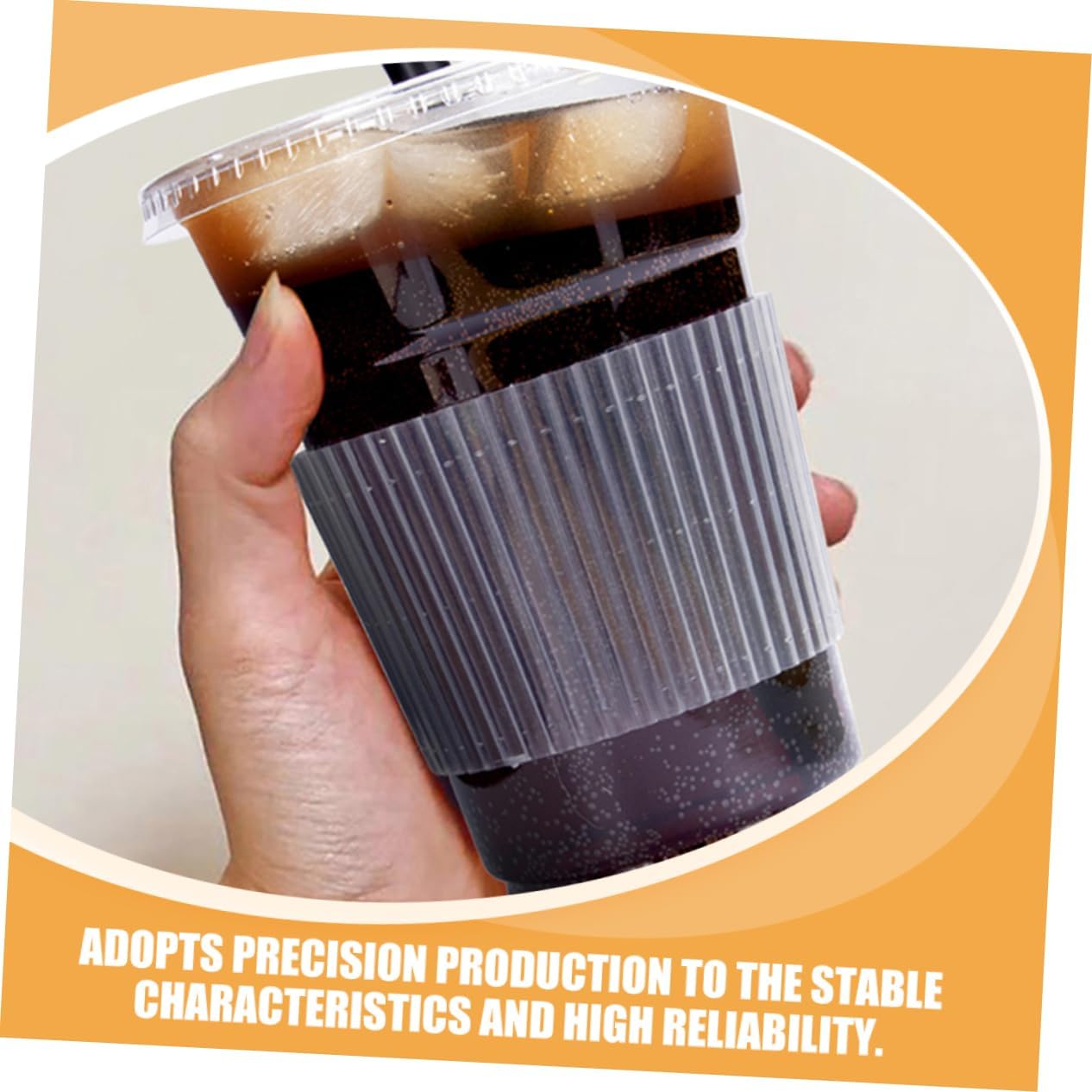 100pcs Portable Cup Sleeves for Hot Drinks for Tea and Hot Convenient Home Supply for Takeout Go Use