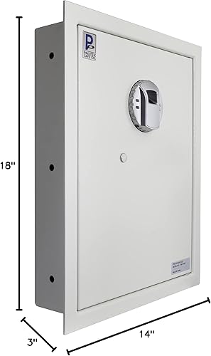 Miniatura 2 de Protex Safe Fingerprint Wall Safe (FW-1814Z), sistema de bloqueo de huellas dactilares, caja fuerte de pared resistente a robos, sistema de bloqueo