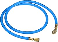 Vista 7 de PATIKIL Manguera de carga de refrigerante SAE 1/4, manguera HVAC de 3.9 pies 500PSI para mantenimiento de refrigeración de medidor de aire Rojo