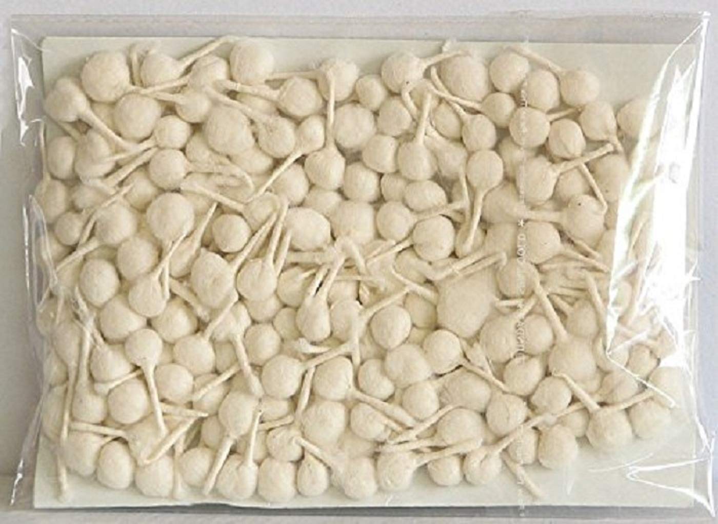 Devoik Cotton Wicks Diya Bati, Jyot Cotton, Organic Batti, Pure Puja Baati, Round Cotton, Lambi Batti, Long Wicks, Kesar batti, Orange White Color, for Puja, Prayer (Plain Lambi - 1000pcs)