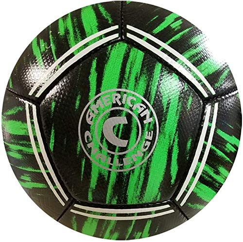 American Challenge Kura Soccer Ball (4, Black/Neon Green)