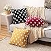 MIULEE Set of 2 Decorative Throw Pillow Covers Rhombic Jacquard Pillowcase Soft Square Cushion Case for Couch Sofa Bed Bedroom Car Living Room, 18x18 Inch, Black
