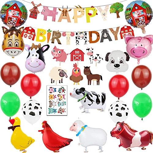 Funny Cow Party Decorations Balloon 85pcs Arch Garland Kit with Happy Birthday Banner, Cow Print Balloons Baby Pink Balloons, Walking Cow Mylar Balloon for Farm Birthday Party Farm Animal Theme Party