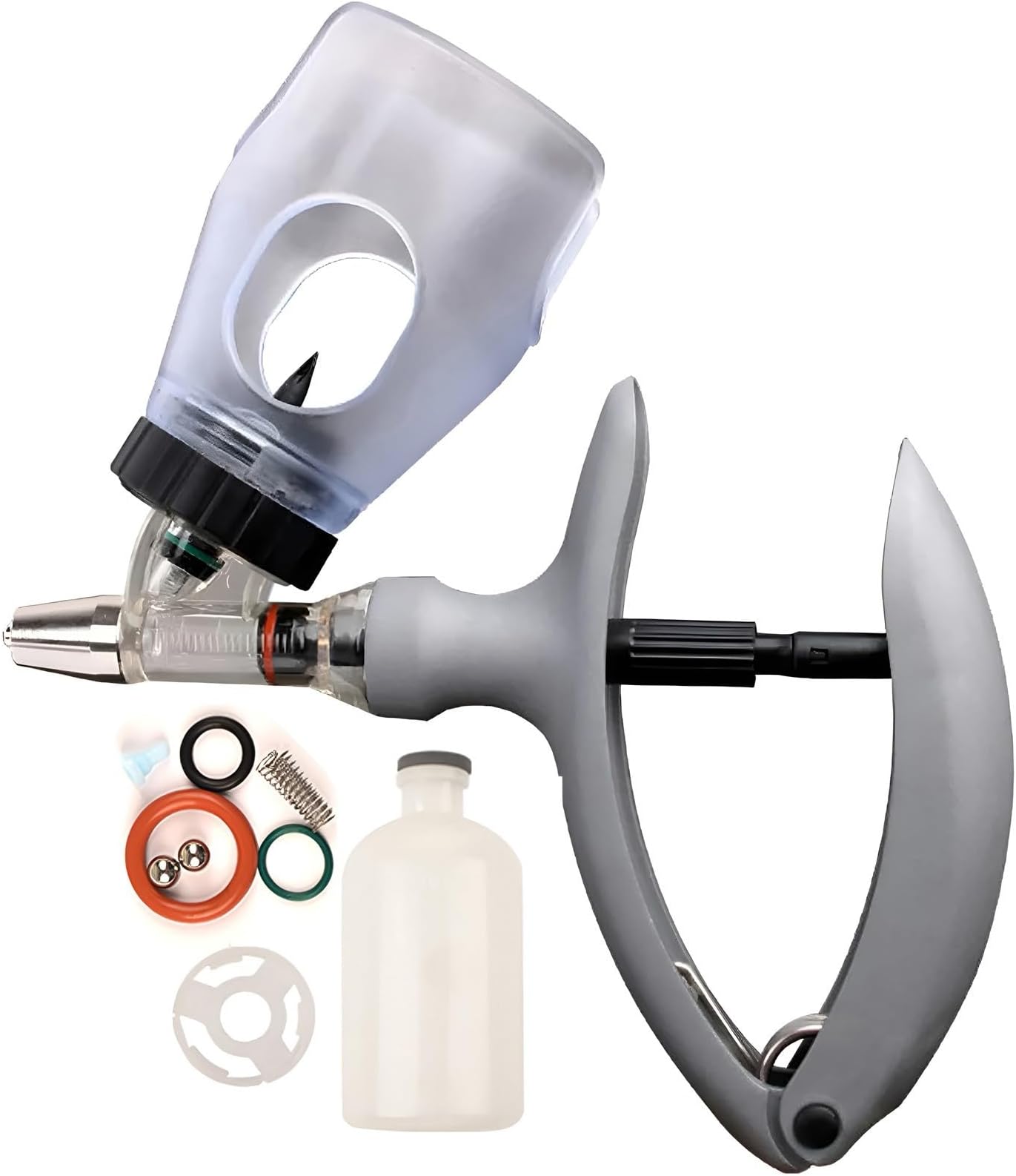 Automatic Poultry Continuous Syringe, Livestock Injection gun, Bottle Veterinary Continuous Syringes for Pig Cattle Goat(B-5ml)
