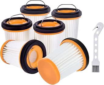 Wandvac Filters Replacement for Shark ION W1 S87 Cordless Handheld Vacuum WANDVAC WV200 WV201 WV205 WV220 Handheld Vacuum Filter Replacements, Replace to Part # XHFWV200, 6 Pack