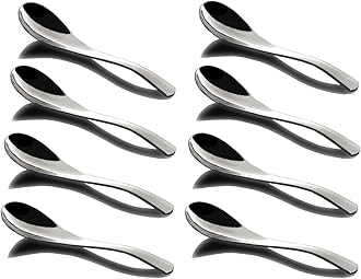 Set of 8-6.5 x1.8 Inches Functional Heavy-Weight Stainless Steel Soup Spoons Table Spoons with Modern Look Excellent Shape (8)