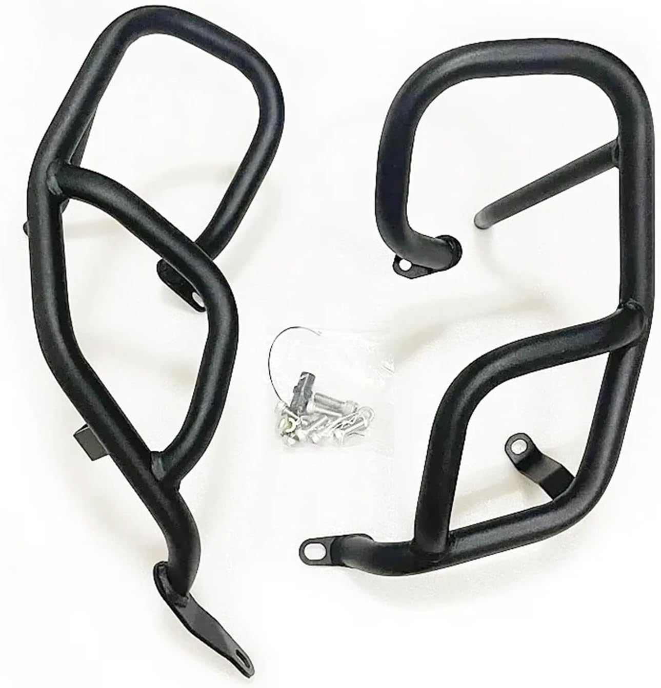 Motorcycle Upper Or Lower Full Set Engine Guard Crash Bar Bumper Frame Protection Compatible with BMW F 750GS 17-2022(Silver-Upper only)