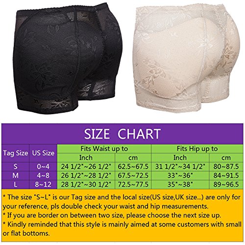 Kiwi Rata Womens Seamless Butt Lifter Padded Lace Panties Enhancer Underwear #TOP1