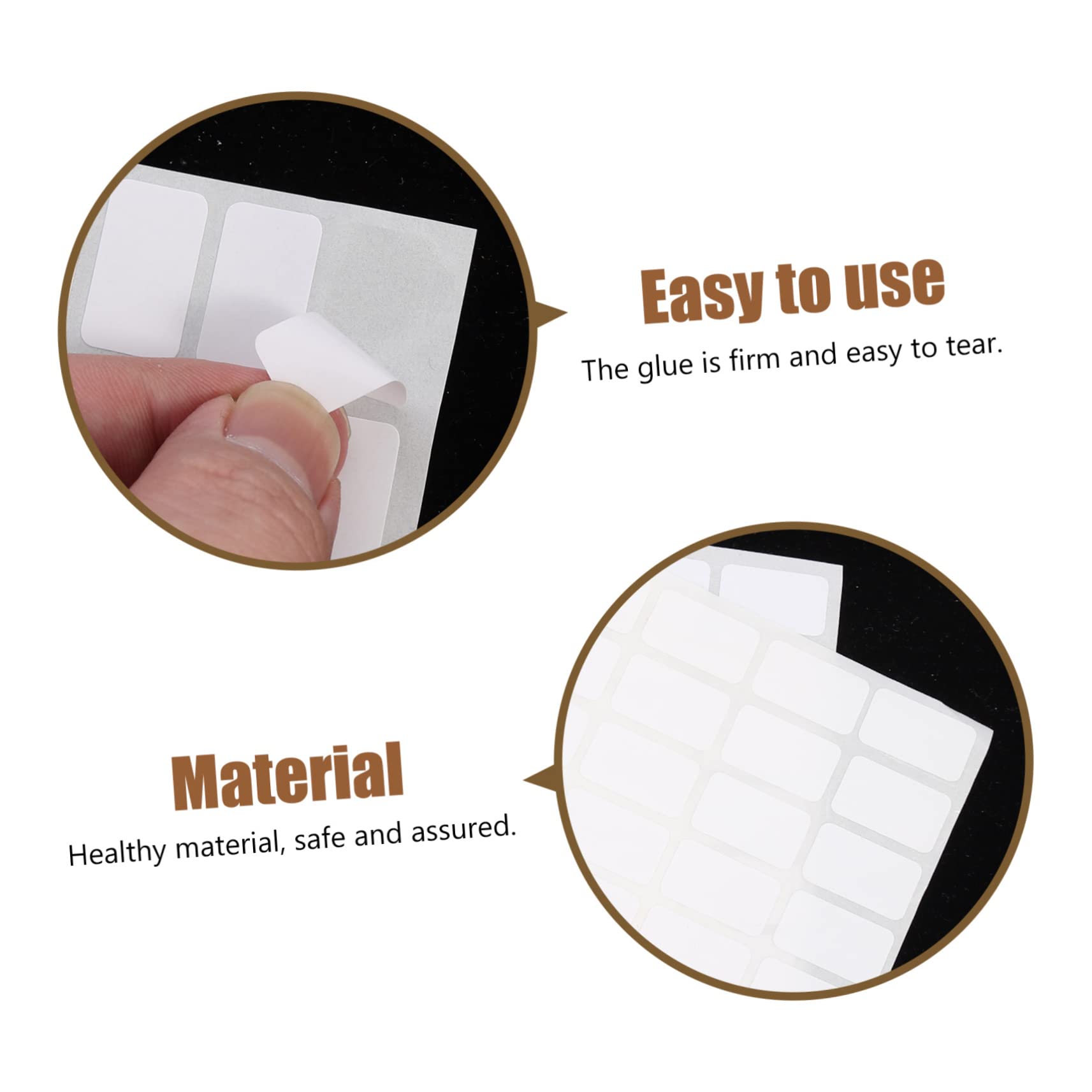 LALAFINA 5 Ensembles Étiquettes Autocollantes Blanches Pour Diy Étiquettes Classificatrices Autoadhésives Pour Marquage Décoration Et Organisation À 50 Feuilles*5