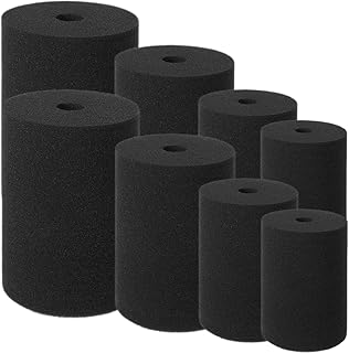 NUOBESTY Black Cup Flex Tools Replacement Turner Foam Insert 8Pcs Cup Turner Sponges Tumbler Turner Sponge Cup Turner Insert Cylinder Sponge Inserts Tumblers Bottles Foam Pipe Tool Black Mug