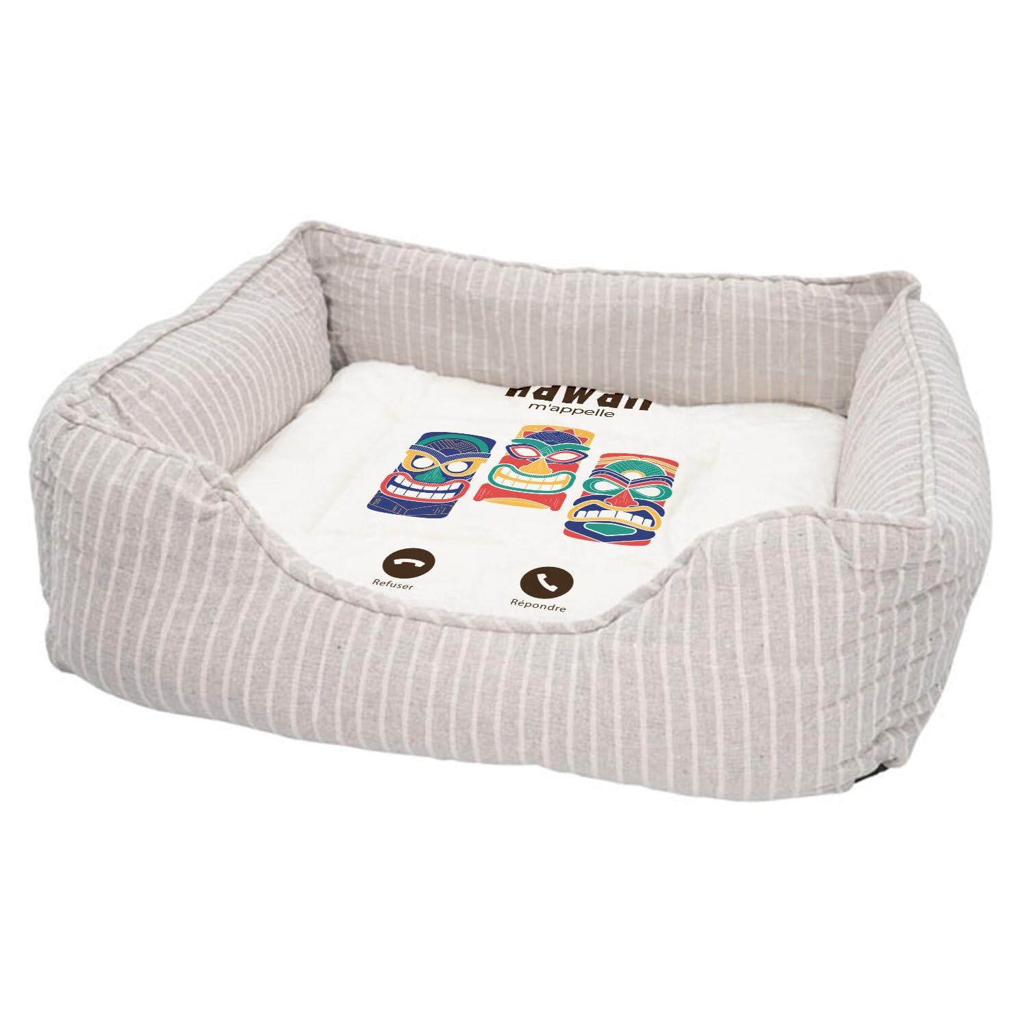 Panier pour chien déhoussable et lavable motif surf Hawaii