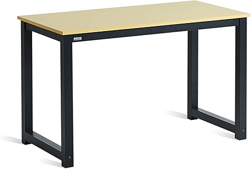 Decoholic Escritorio para computadora de 47 pulgadas, para el hogar y la oficina, portátil, mesa de estudio, estación de trabajo con barras para las