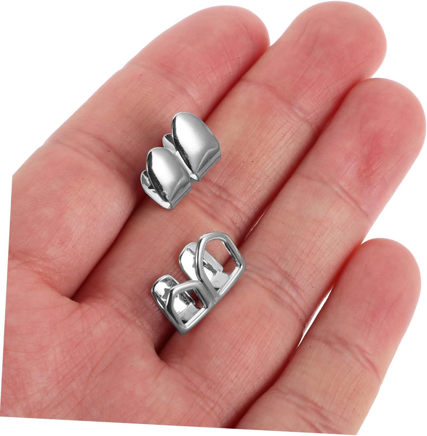 Hip Hop Smooth Metal Cap Double Hollow Design Comfortable Fit Grill Accessory