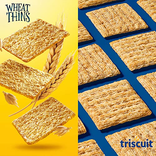 Triscuit Original Whole Grain Wheat Vegan Crackers And Wheat Thins Original Whole Grain Wheat Crackers Variety Pack, 4 Boxes #TOP2