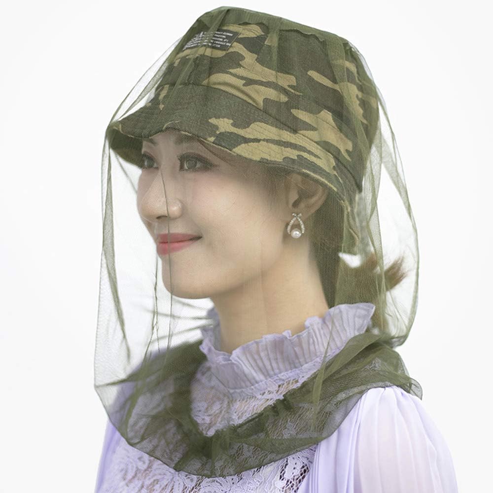 Cuayaes 3Pcs Premium Head Net Face Mesh, Mosquito Hat Mask Head Cover for Camping Hiking Fishing Climbing, Protecting from Bee Mosquito Gnats