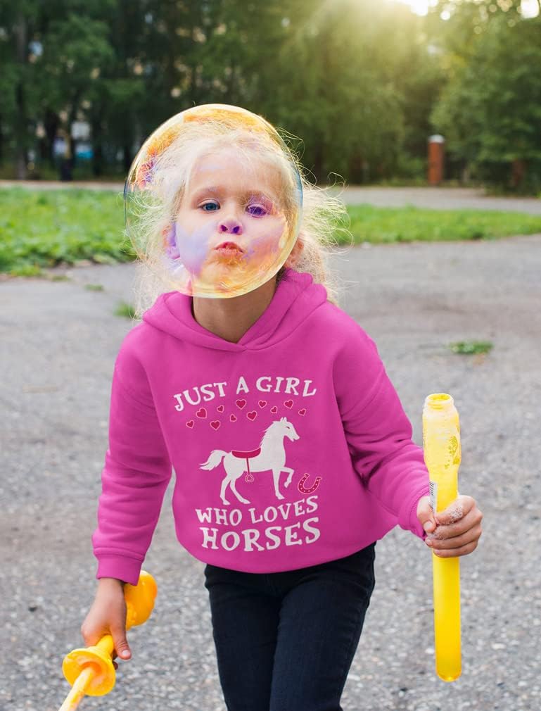 Tstars Just A Girl Who Loves Horses Hoodie Horse Lover Gifts Girls Kids Hoodies