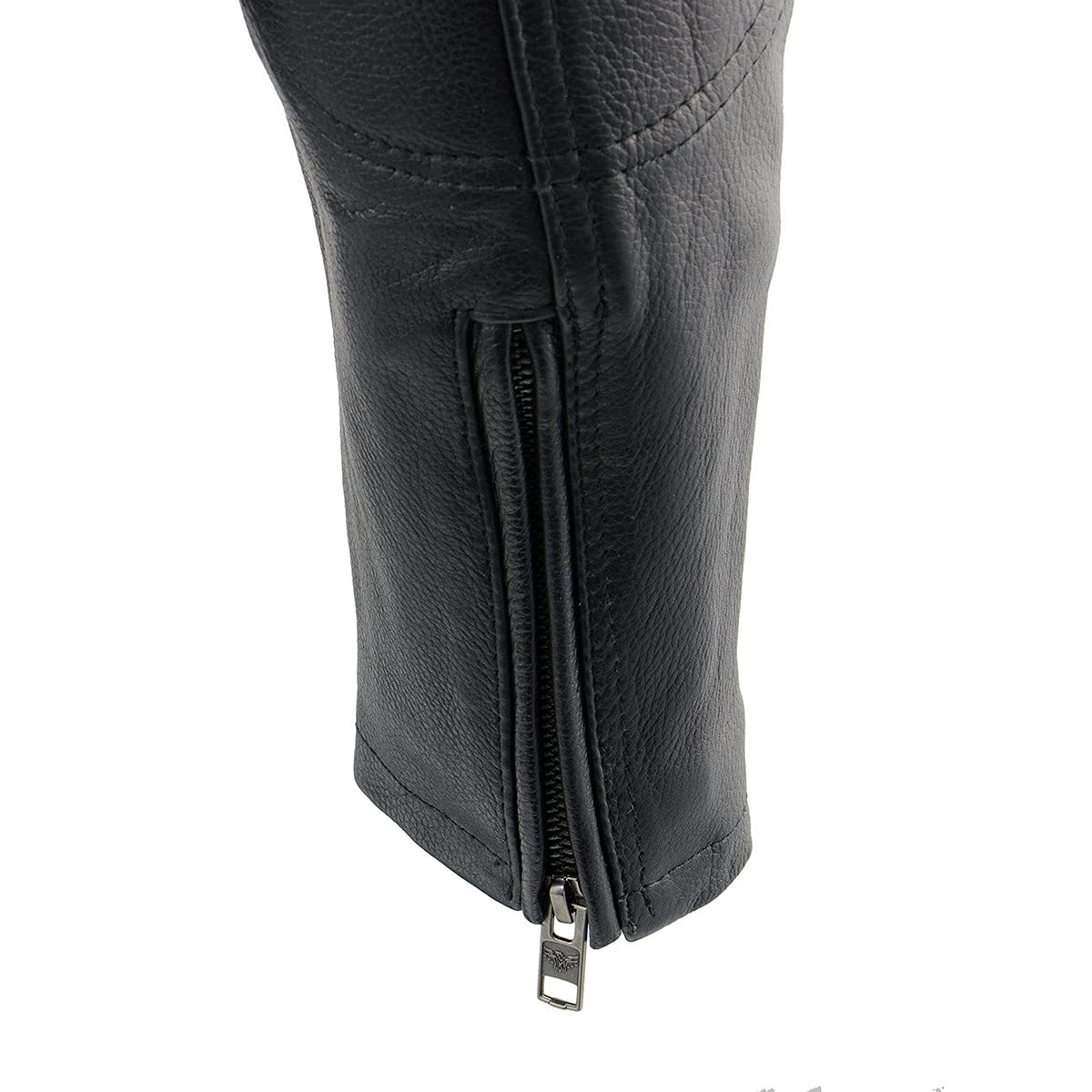 Milwaukee Leather MLM1560 Mens Black Long Body and Vented Motorcycle Leather Jacket — view 9