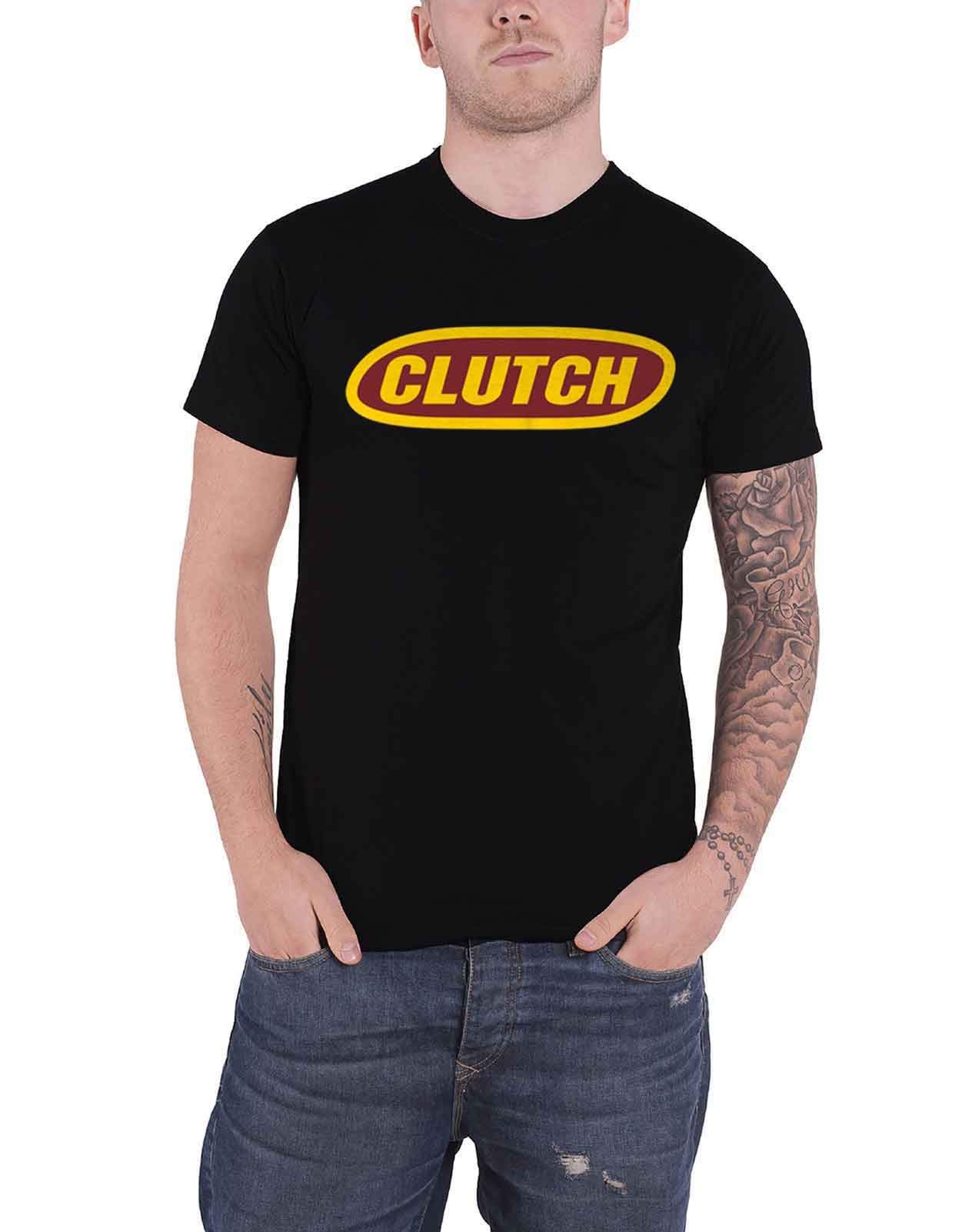 Plastichead Men's Black Clutch T Shirt Classic Band Logo Official S