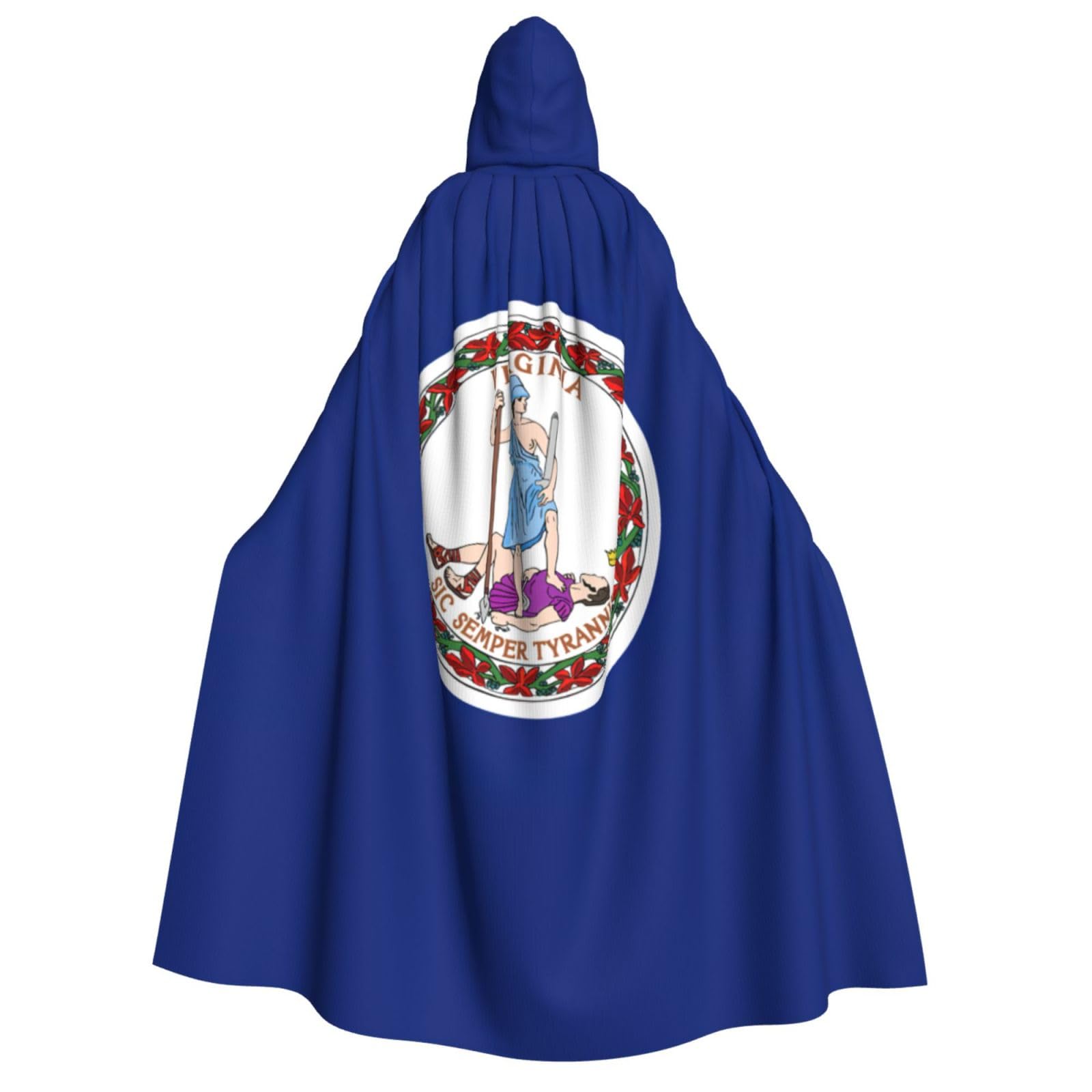Cape à capuche drapeau de Virginie pour Halloween et fêtes - 8