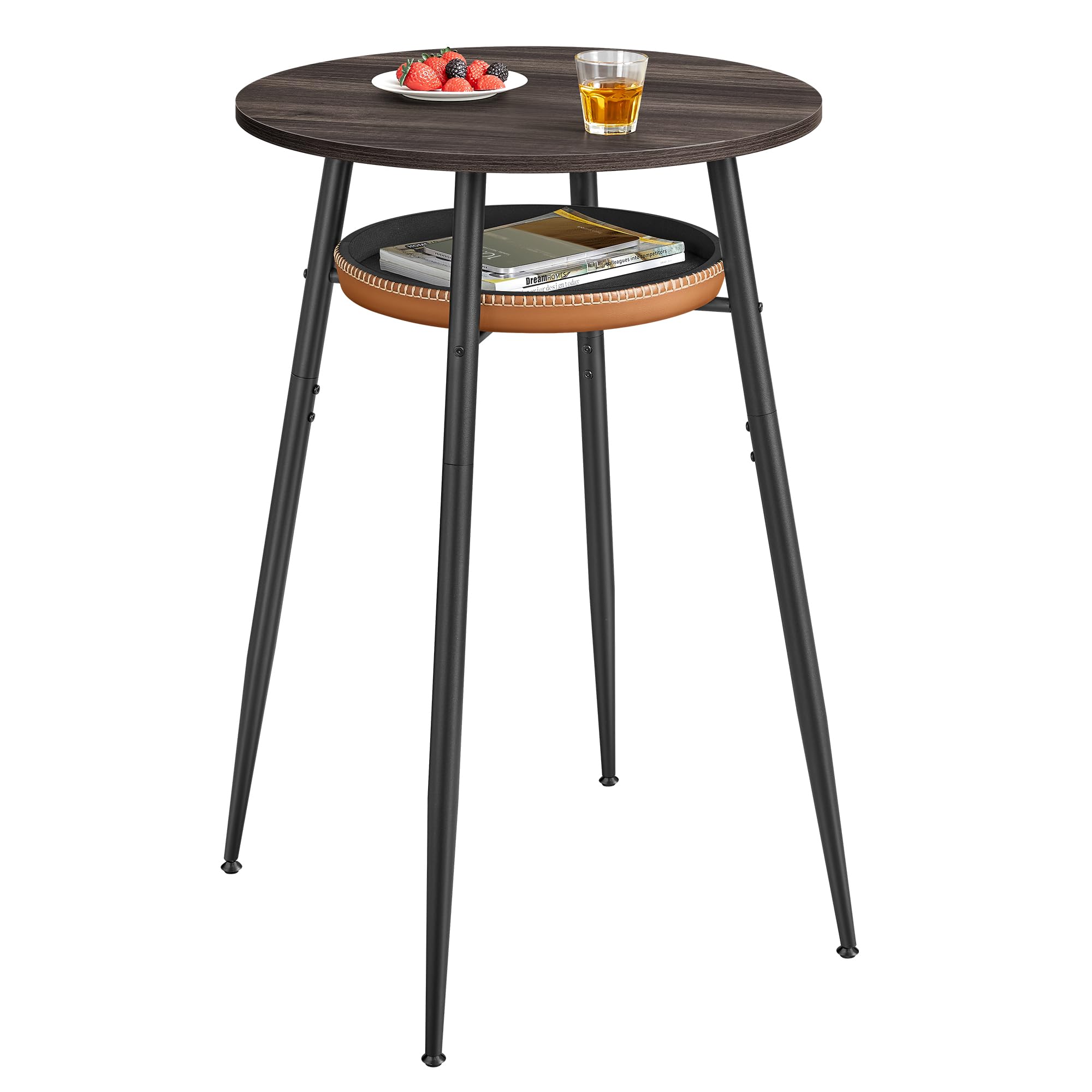 Amazon.com: VASAGLE EKHO Collection - Bar Table with Storage, Round ...