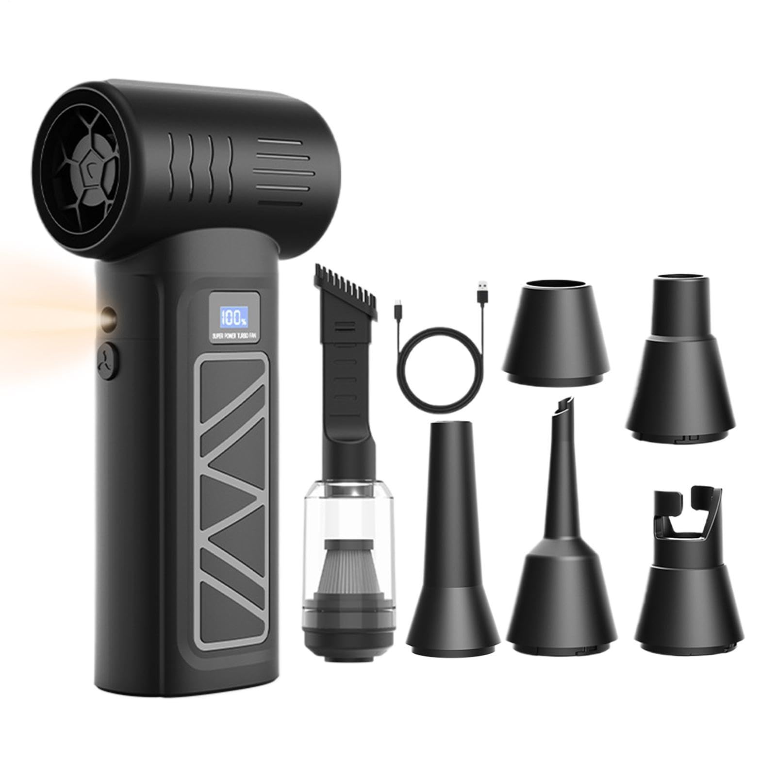 Aspirador inalámbrico para coche – Pantalla LED 4 velocidades | Limpiador