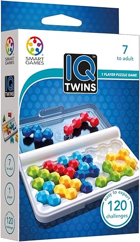 Miniatura 3 de SmartGames IQ Twins - Juego de viaje con 120 desafíos para edades de 7 años - Adulto