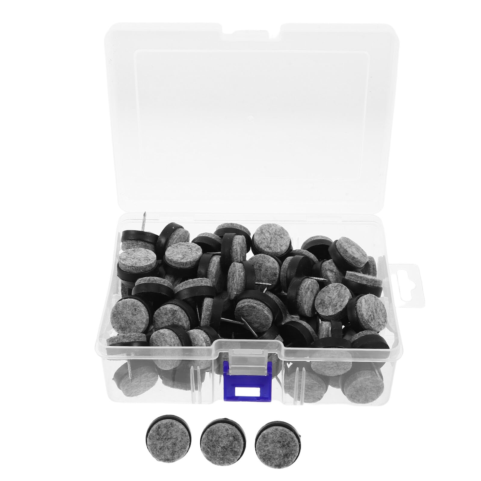 Deslizadores para suelos de madera WOONEKY de 24mm con fieltro negro antideslizante