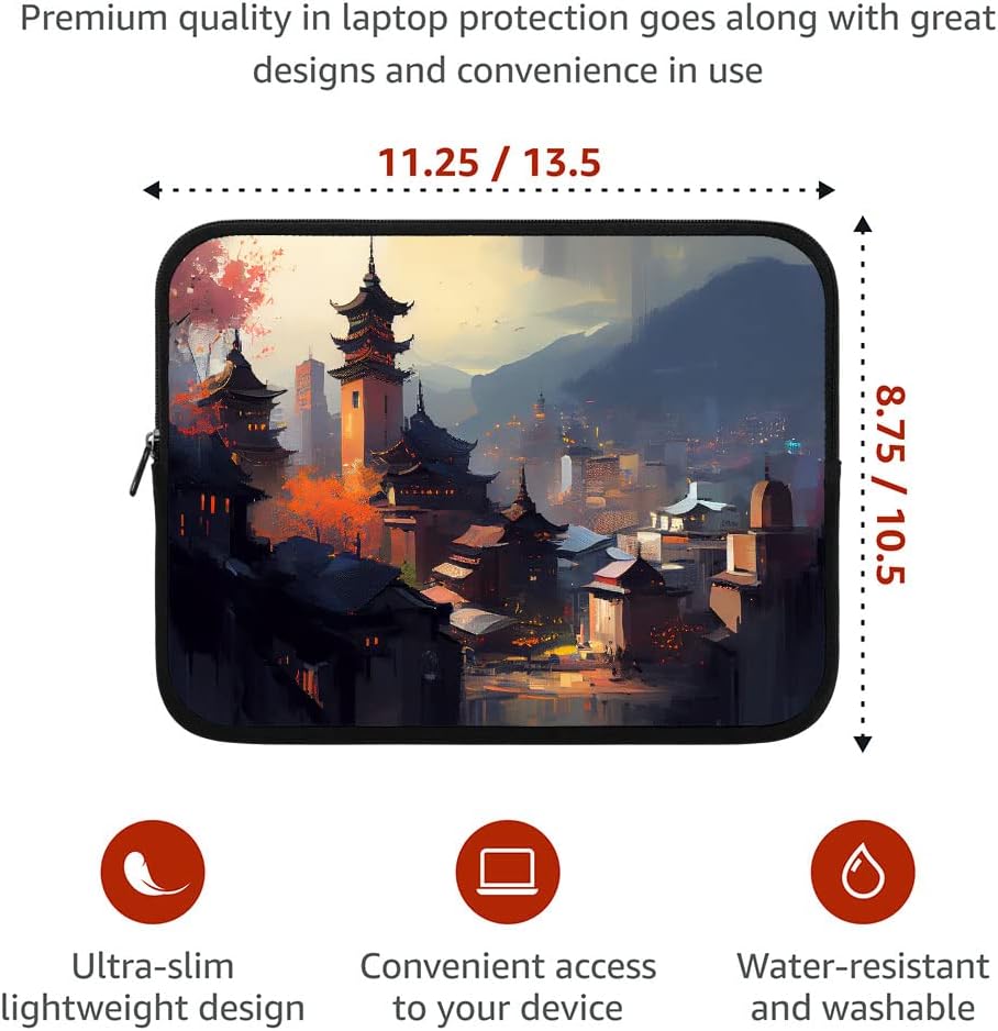 City Print iPad Sleeve - Skyscrapers Tablet Sleeve - Cool Carrying Case - 13 inches