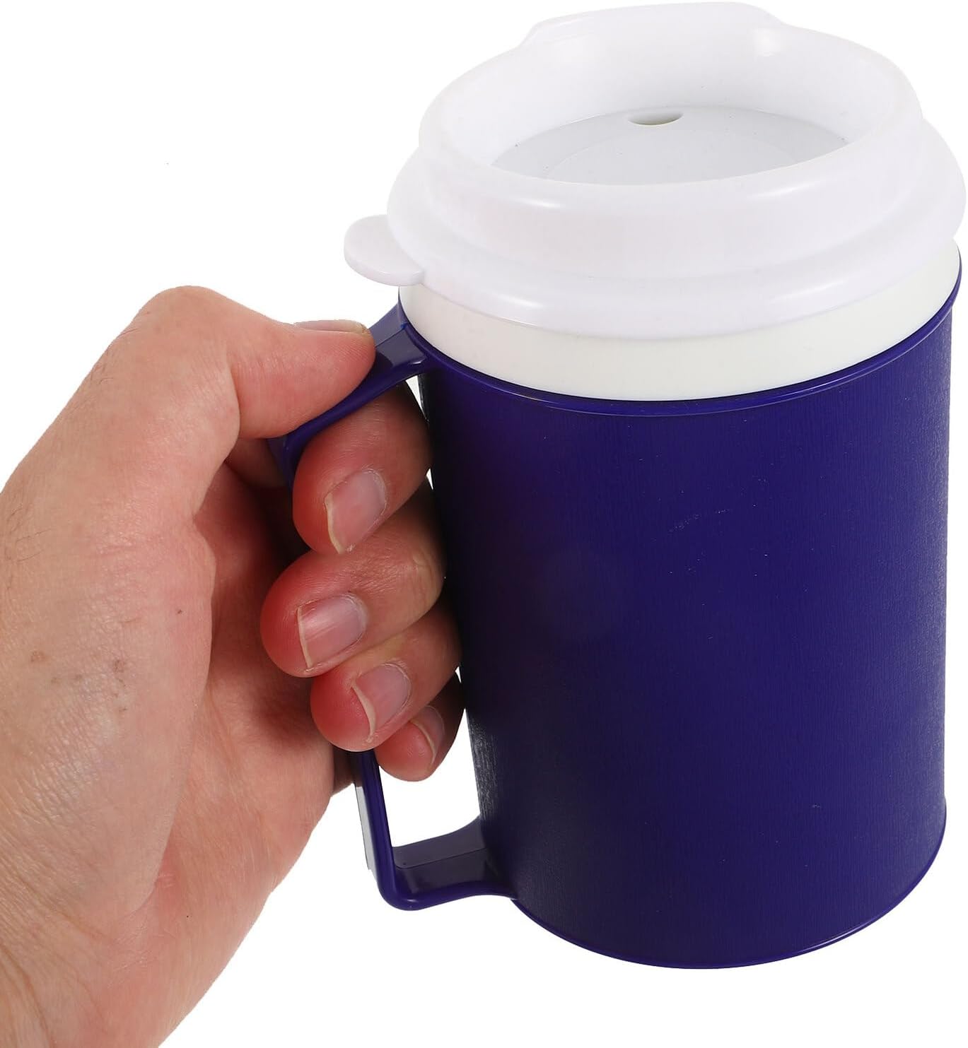 Spill-proof Insulated Drinking Cup 12 Oz Liquid Diet Cup with Lid for Elderly Disabled Patients Daily Living Aid Healthcare