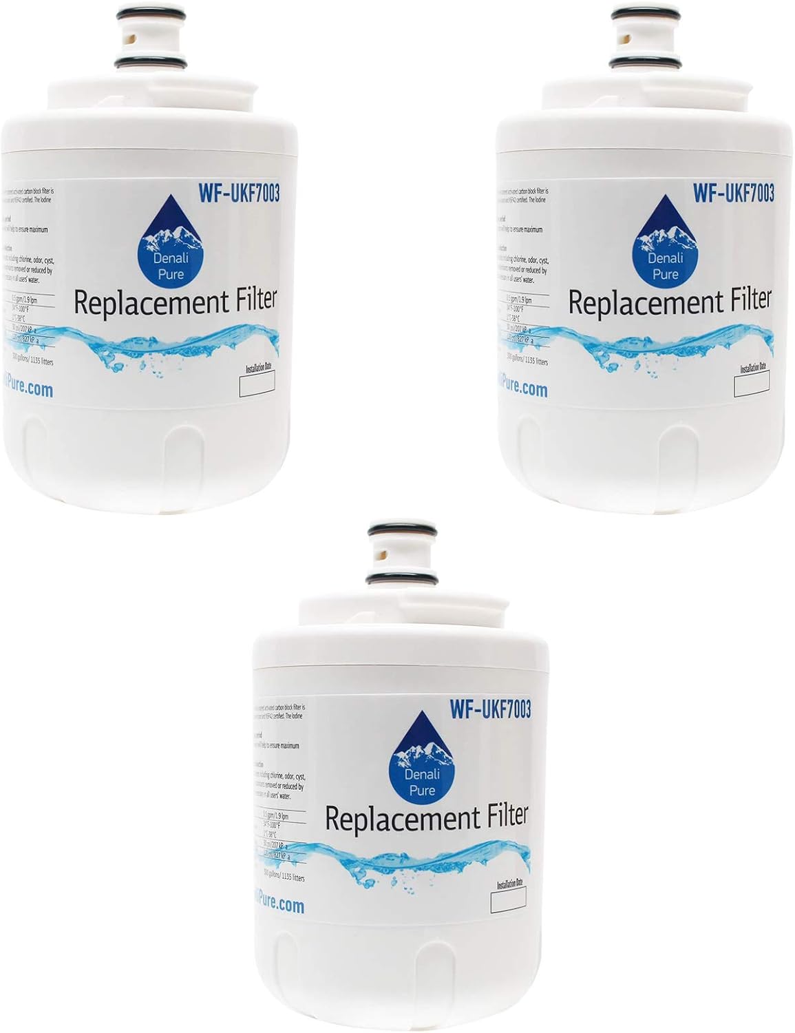 3Pack Replacement for UKF7002AXX Refrigerator Water Filter Compatible with