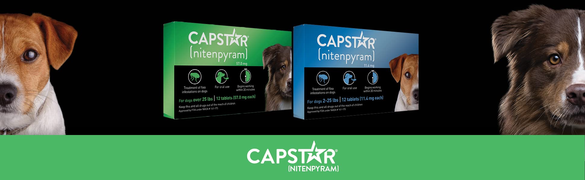 CAPSTAR (nitenpyram) Oral Flea Treatment for Dogs, Fast Acting Tablets