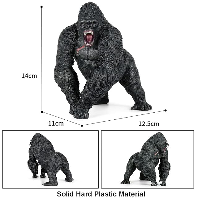 Foto 3 de 5 de JOKFEICE Figuras de Animales realistas de plástico King Kong Gorilla Animal Action Model Science Project…
