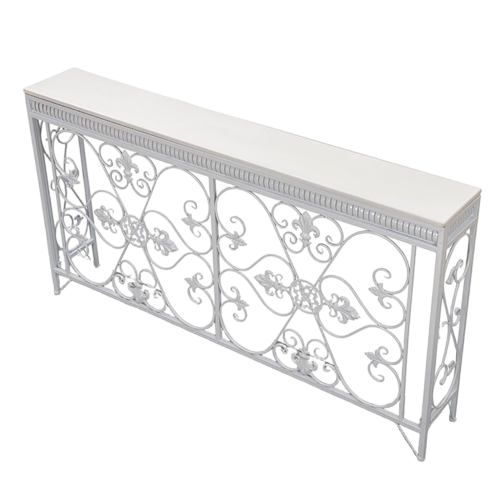 Mesa consola, fundas de radiador para el hogar, estante de radiador de hierro moderno con hueco tallado para sala de estar, dormitorio, oficina, almacenamiento