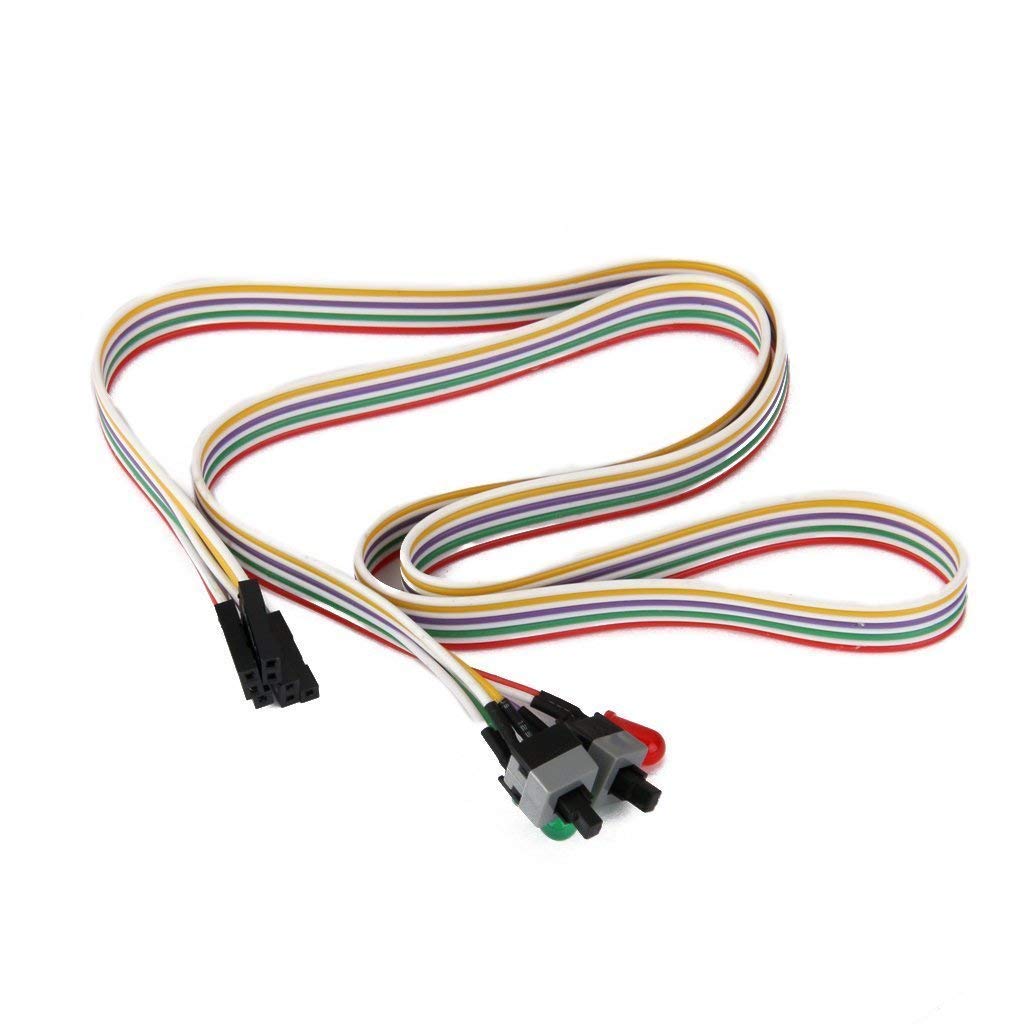 Diycart Computer Case ATX Power On Off Reset Push Switch Cable with 2 Led Light Red Green ATX Case Front Bezel Wire (B0BSG24DC6) Amazon Price History, Amazon Price Tracker