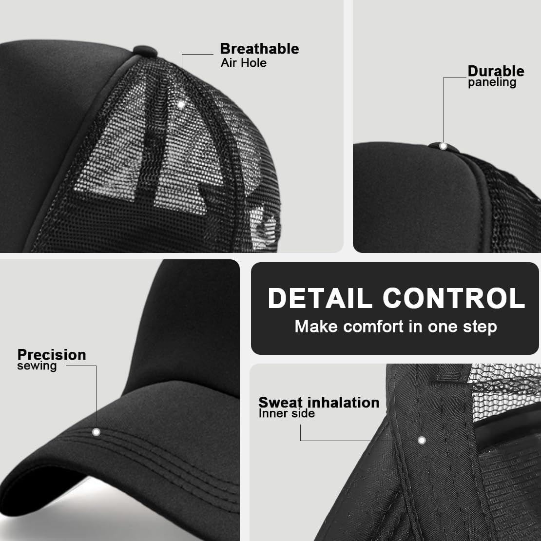 24 Pcs Trucker Hats Bulk Beach Hats for Men Mesh Back Ball Cap Rugged Classic Baseball Trucker Cap for Men and Women - Image 3