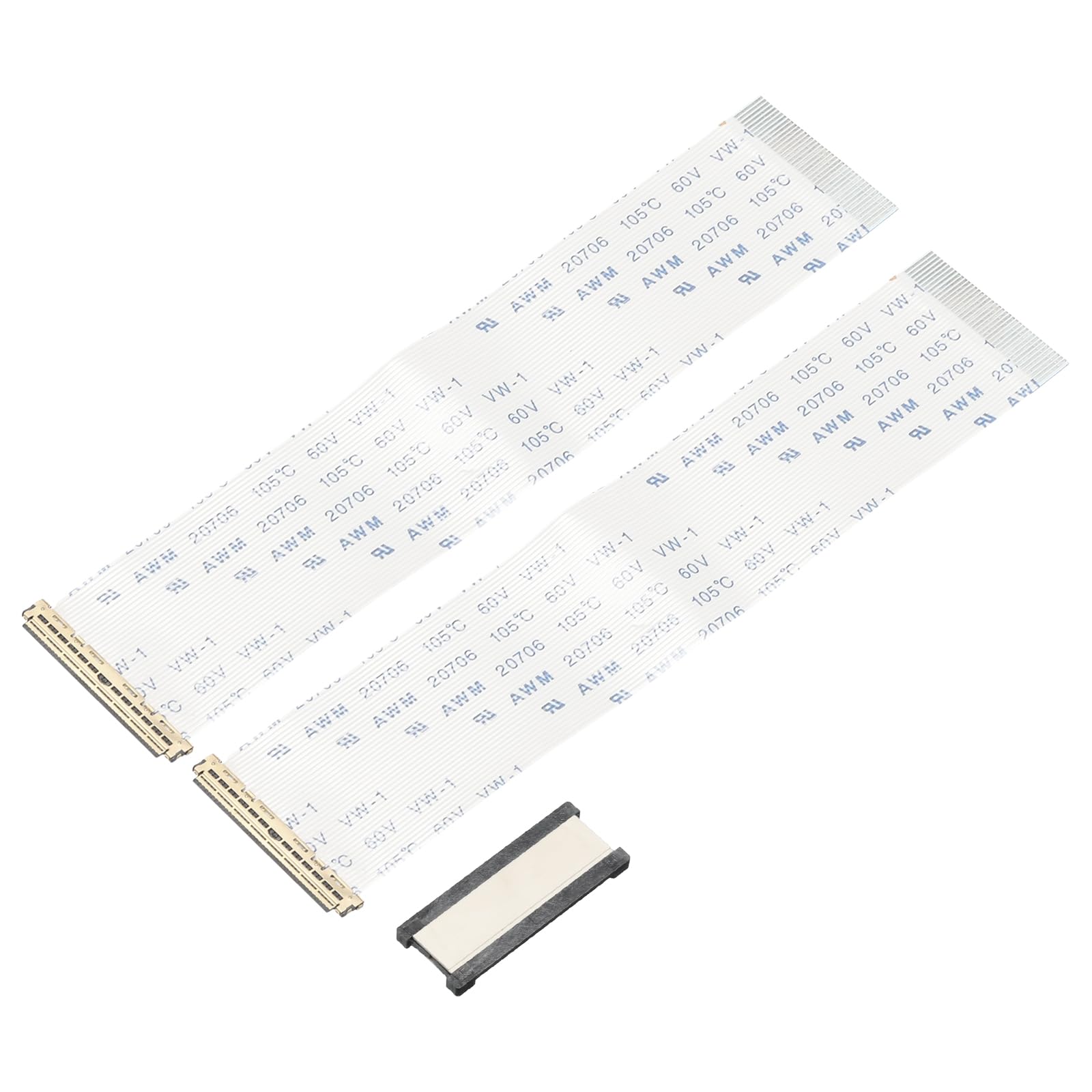 MECCANIXITY 2Pcs EDP Wire FFC Flexible Flat Cable with Extend Adapter 40 Pins 0.5mm Pitch 100mm B-Type for LCD TV, DVD Player, Car Audio