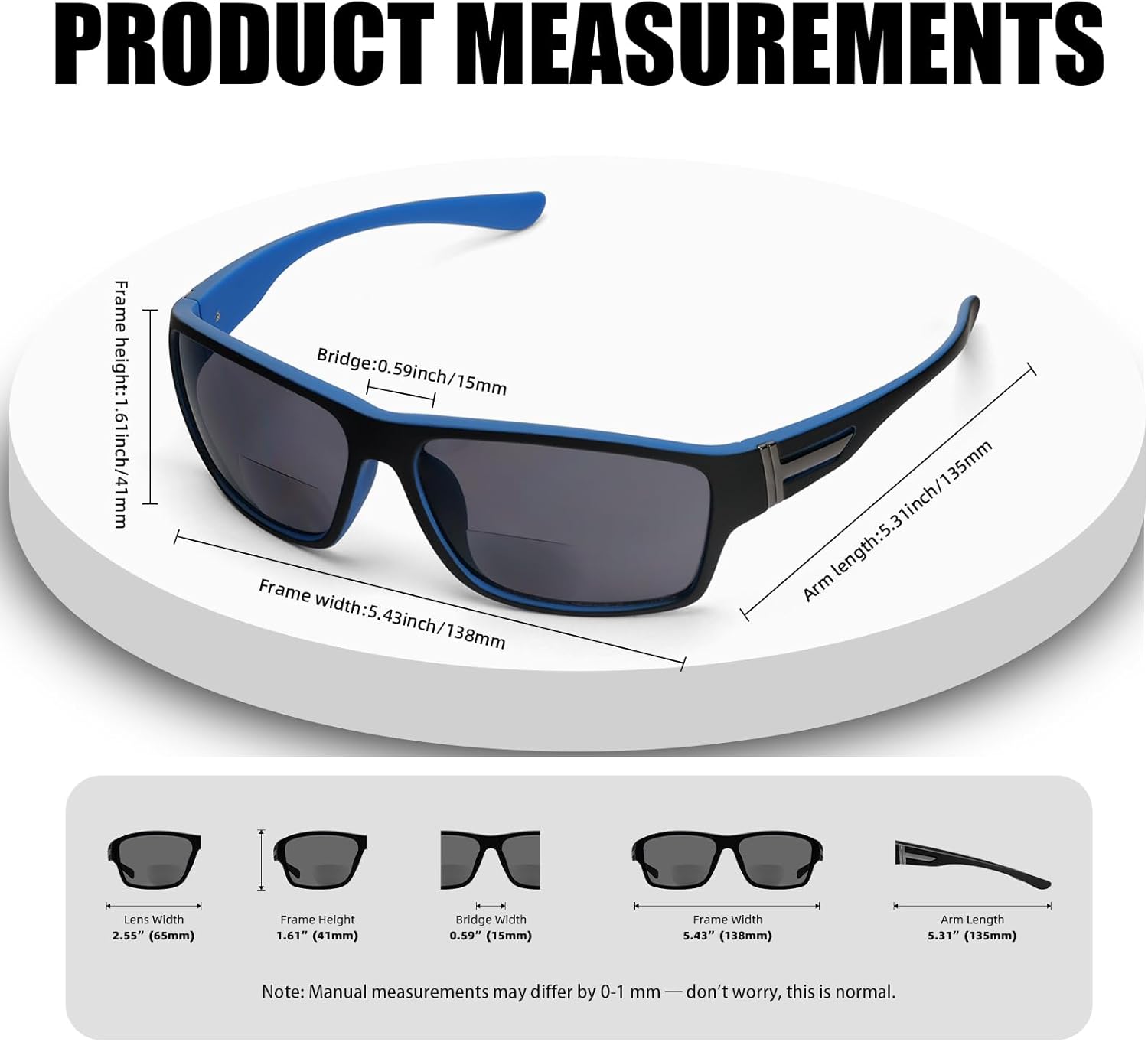 2 Pack Bifocal Sunglasses for Men with Built-in Readers, TR90 Frame UV400 Protection Wrap Around Reading Sun Glasses for Outdoor Sports, Driving & Fishing(2.75x) - Image 2