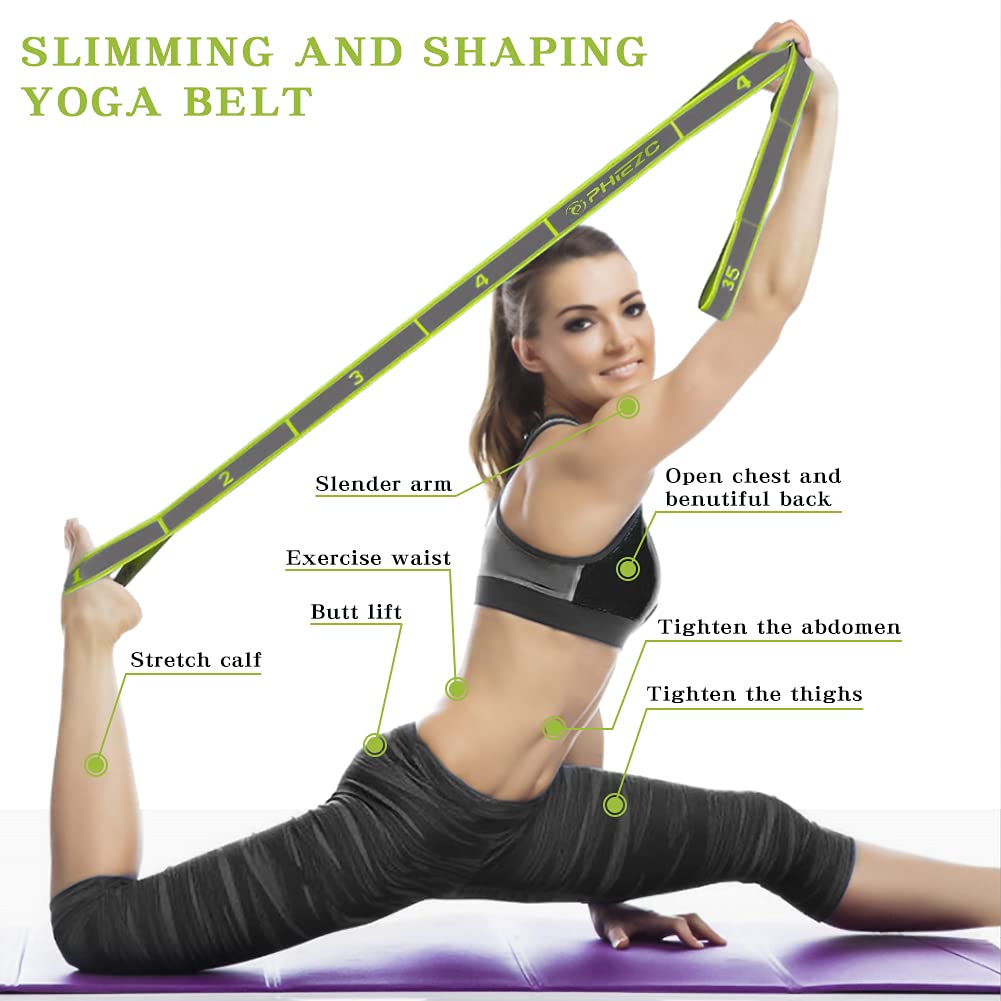 OUDQFCJ Yoga Stretchgurt – Nummeriert, Elastisch, Waschbar, Für Dehnübungen Und Yoga OUDQFCJ Yoga Stretchgurt – Nummeriert, Elastisch, Waschbar, Für Dehnübungen Und Yoga