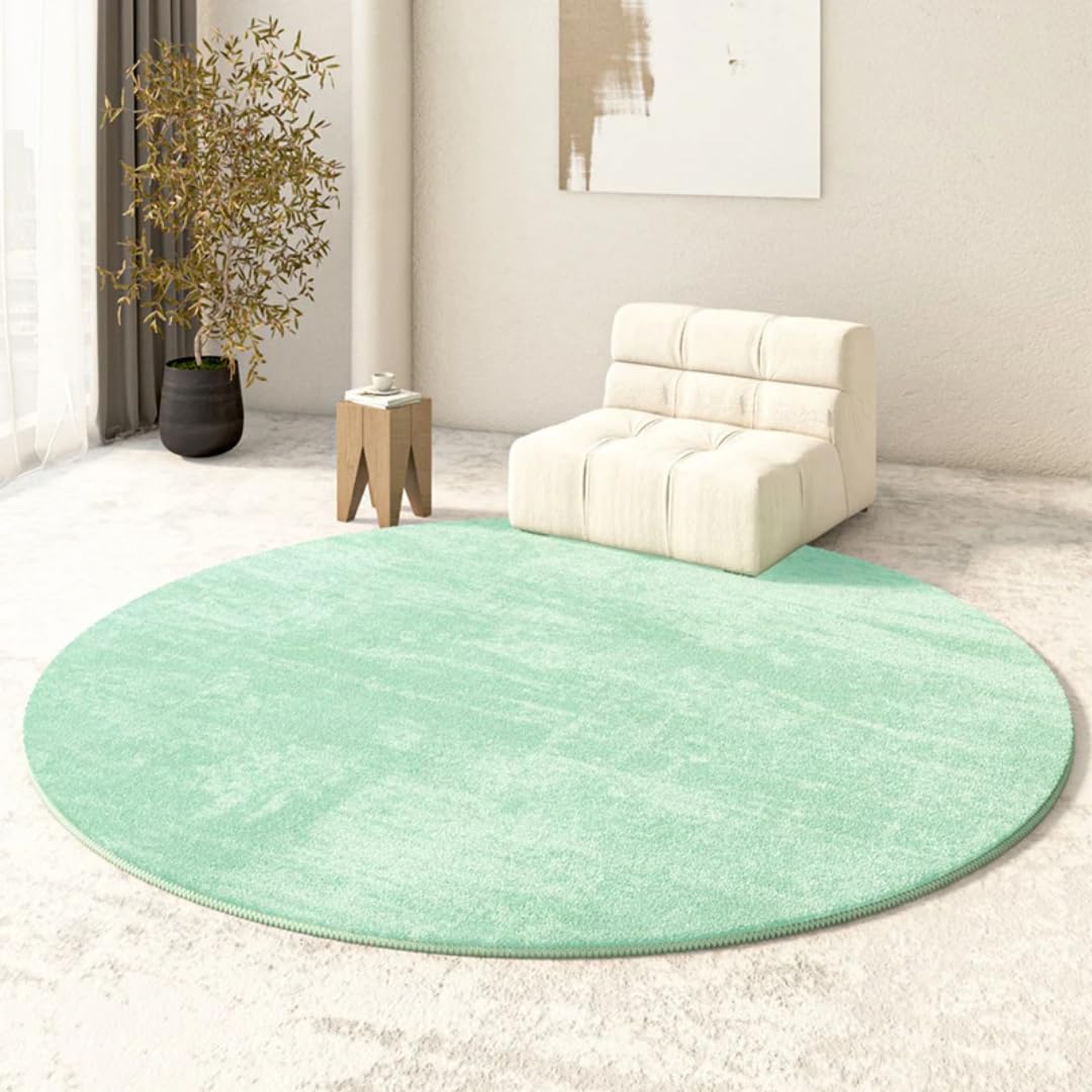 Tapis rond minimaliste épais anti-sol froid pour chambre et salon