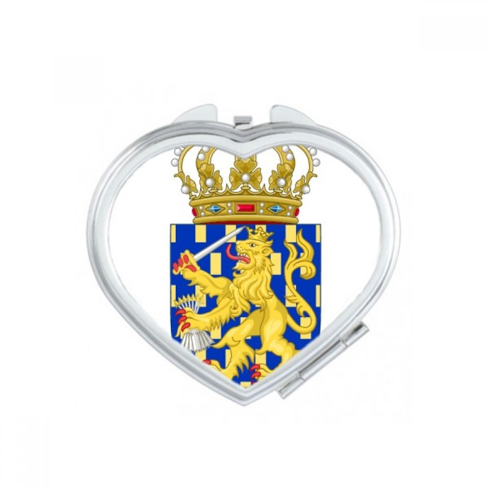 Miroir compact Népal finitions de qualité motif national multicolore