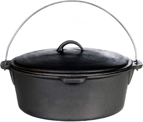 Horno holandés clásico de hierro fundido sazonado de 20 cuartos de galón - GL10491S