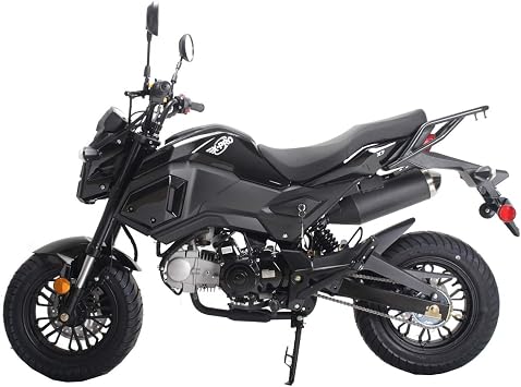X-PRO 125cc Adult Gas Motorcycle Street & Dirt Bike with 12 Wheels, Front & Rear Disc Brakes, Comfortable Padded Seat, Headlight, Manual Transmission Adult Gas Powered Motorcycle