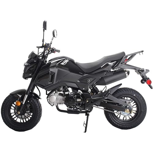 X-PRO 125cc Adult Gas Motorcycle – Street & Dirt Bike with 12″ Wheels, Front & Rear Disc Brakes, Comfortable Padded Seat, Headlight, Manual Transmission – Adult Gas Powered Motorcycle
