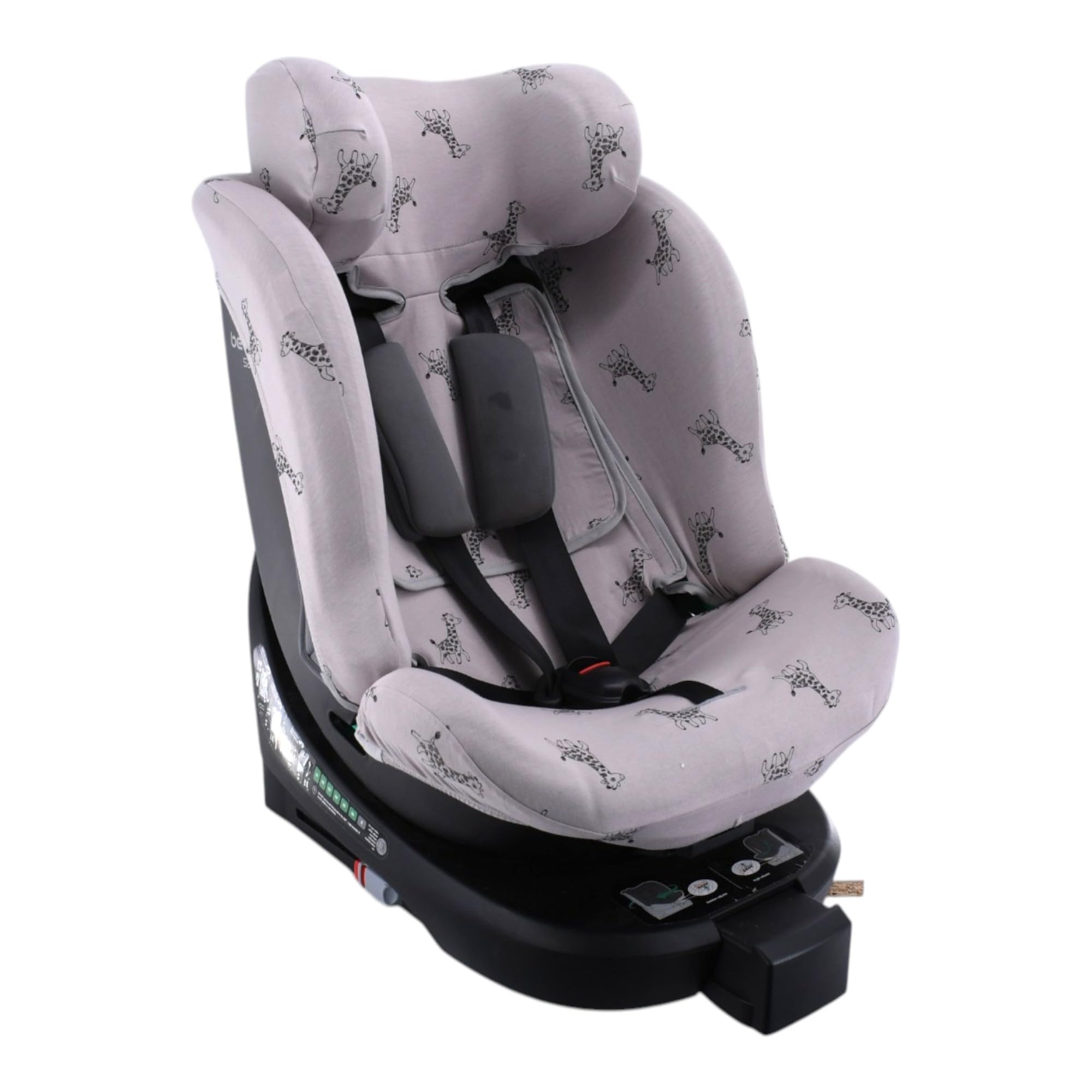 JYOKO Kids Bezug für Autositz, Baumwolle, kompatibel mit BeCool Saturn, atmungsaktive Baumwolle, ganzjährige Verwendung, entworfen und hergestellt in Barcelona, weißer Stern
