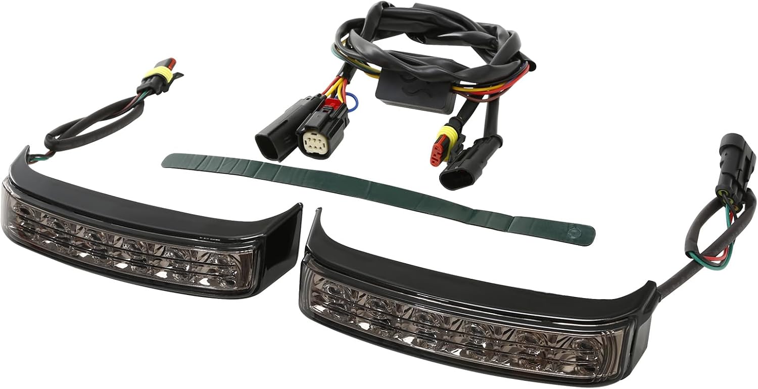 Green-L Smoke Lens LED Saddlebag Bags Running Brake Turn Signal Light Fit for Harley Electra Glide Ultra Classic 2014-2024