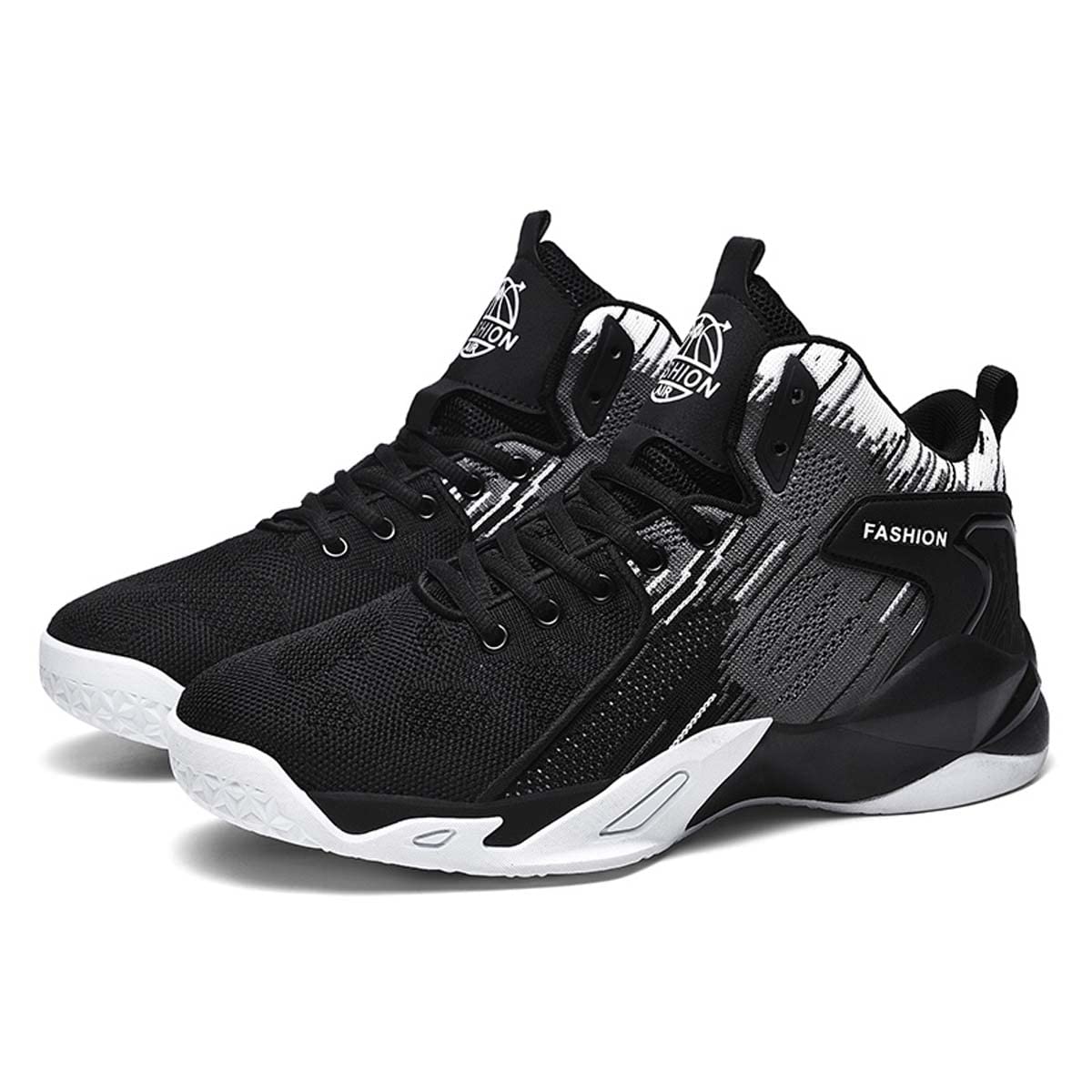 Scarpe da Ginnastica Alte comode da Uomo in Tessuto a Maglia Traspirante Scarpe da Basket Scarpe da Ginnastica Casual