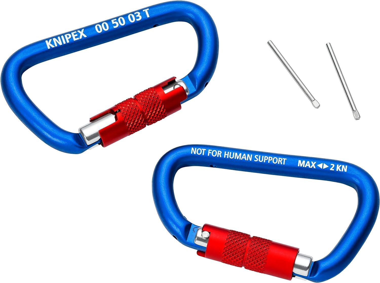 KNIPEX Moschettone 2 pezzi 82 mm, 00 50 03 T BK